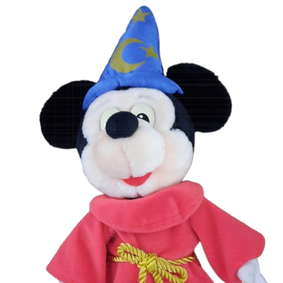 Disney's Fantasia Mickey Mouse Sorcerer’s Apprentice Plush 17" Excellent Conditi - Picture 3 of 6